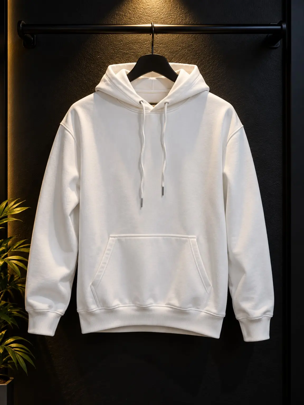 White women's relaxed-fit pullover hoodie